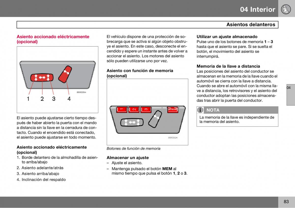 Volvo S60 I 1 manual del propietario / page 84