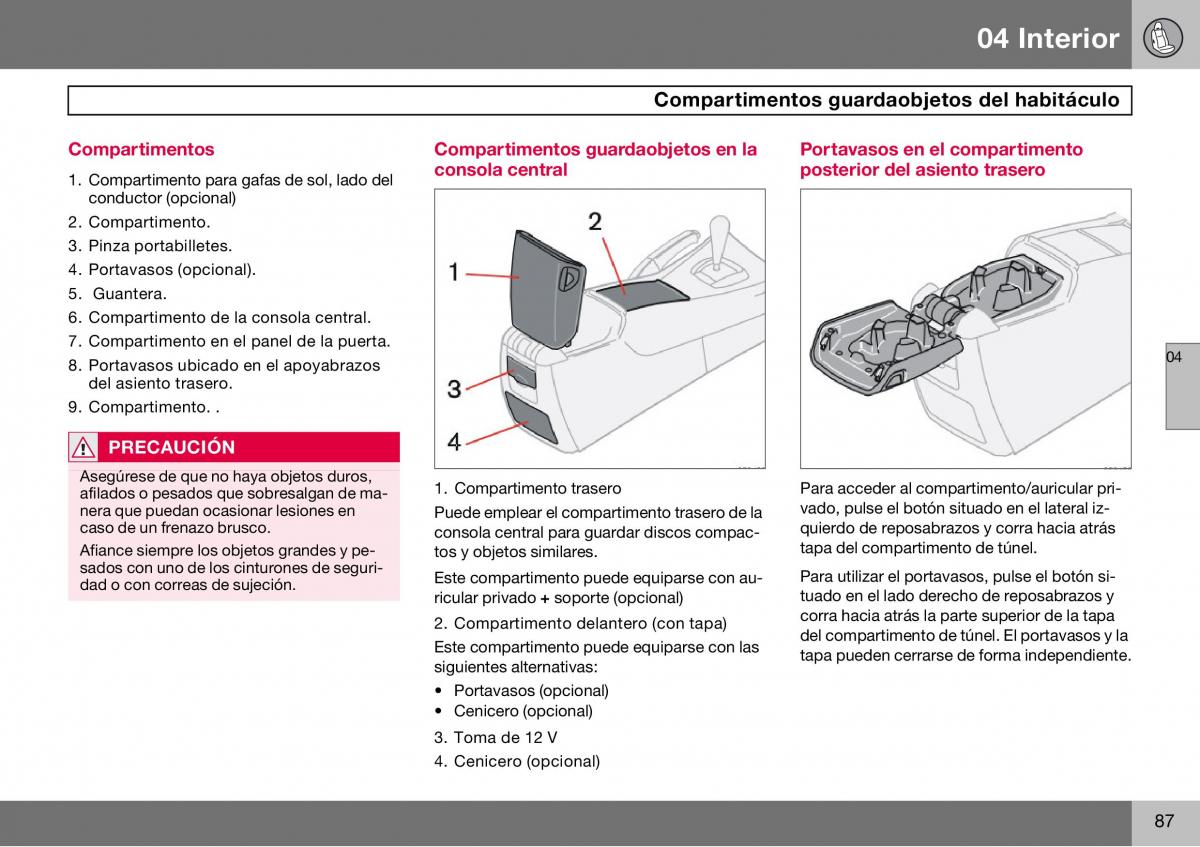 Volvo S60 I 1 manual del propietario / page 88