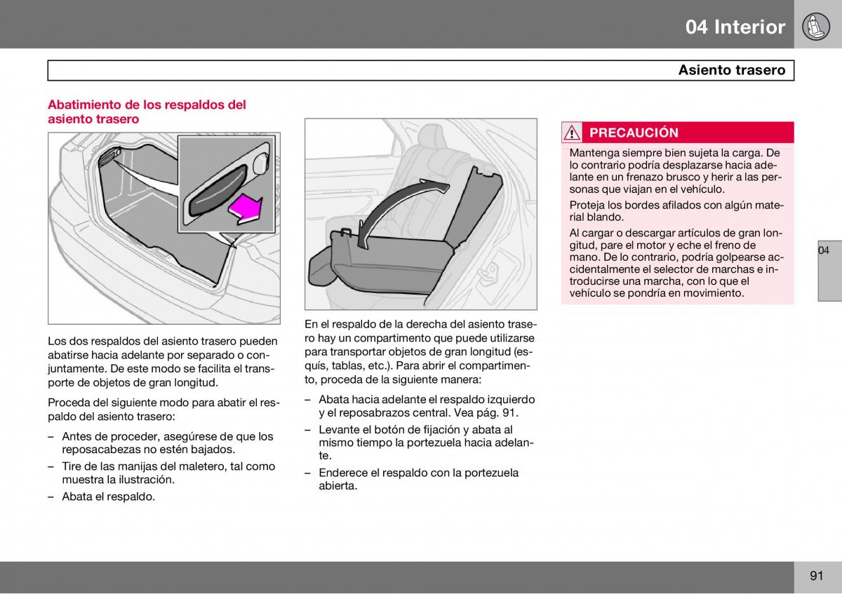 Volvo S60 I 1 manual del propietario / page 92