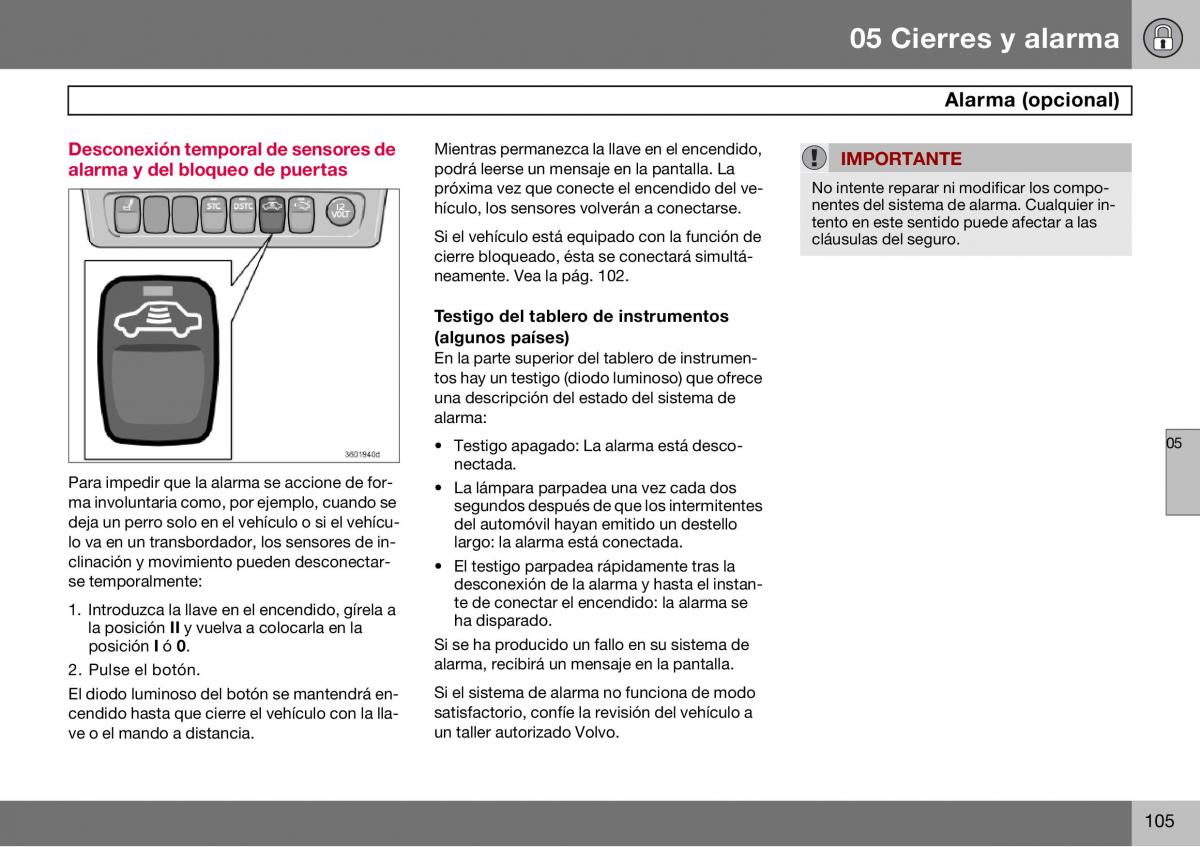 Volvo S60 I 1 manual del propietario / page 106