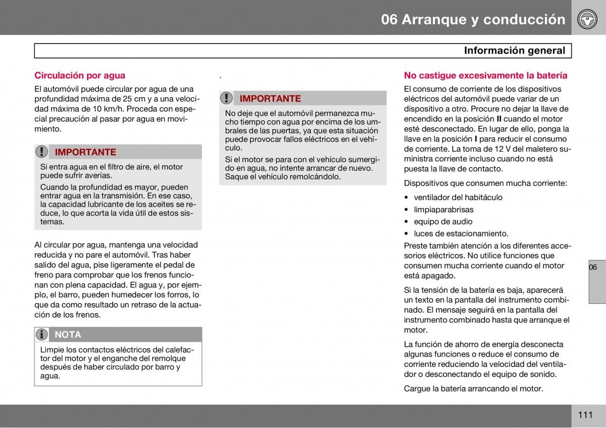 Volvo S60 I 1 manual del propietario / page 112