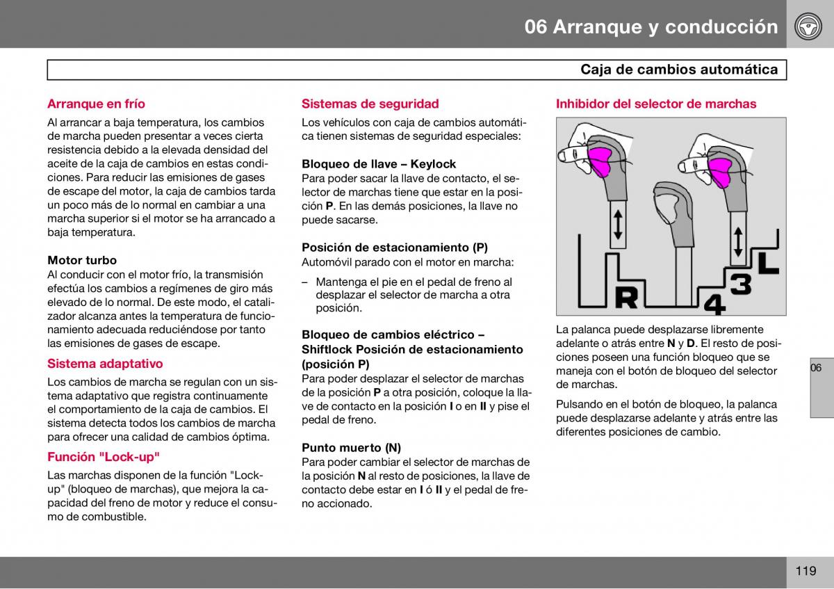 Volvo S60 I 1 manual del propietario / page 120