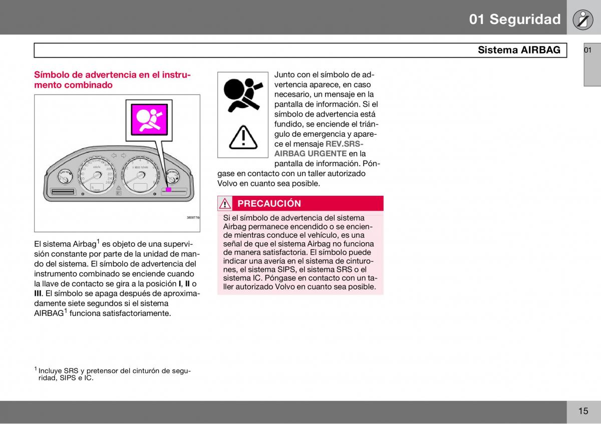 Volvo S60 I 1 manual del propietario / page 16