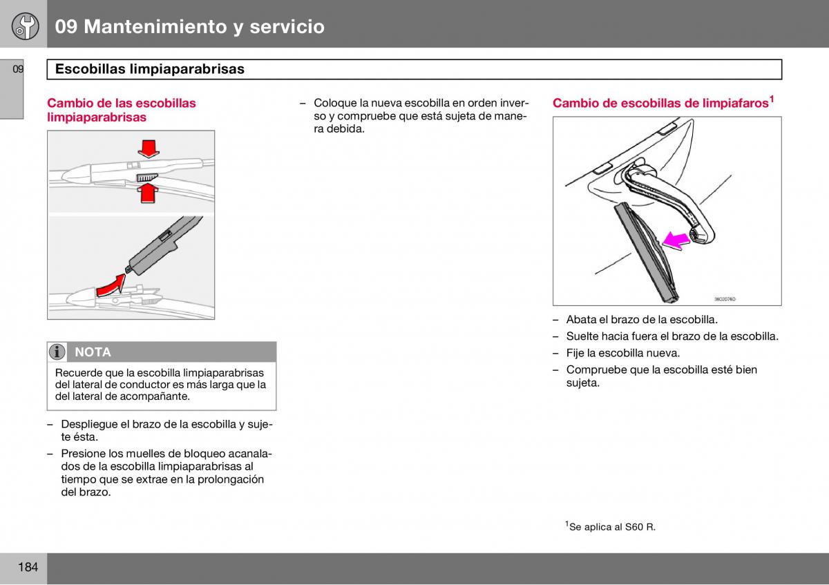 Volvo S60 I 1 manual del propietario / page 185