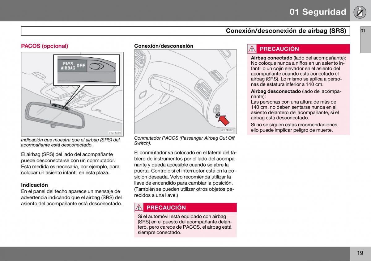 Volvo S60 I 1 manual del propietario / page 20