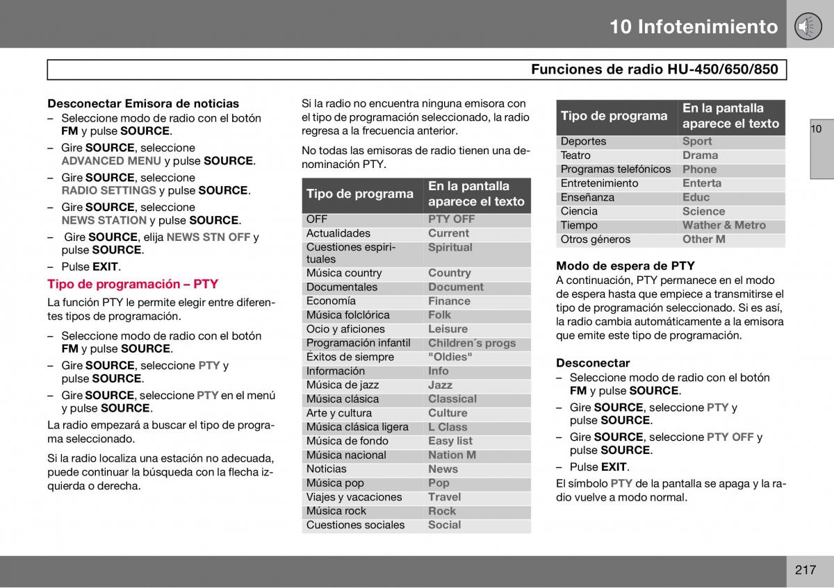 Volvo S60 I 1 manual del propietario / page 218