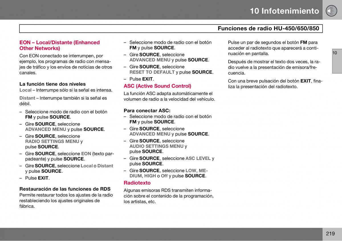 Volvo S60 I 1 manual del propietario / page 220