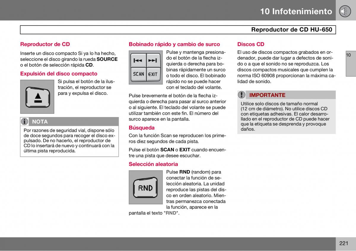 Volvo S60 I 1 manual del propietario / page 222