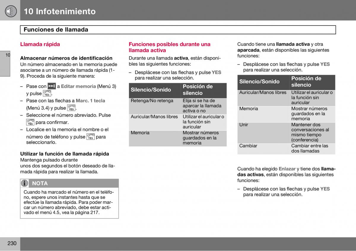 Volvo S60 I 1 manual del propietario / page 231