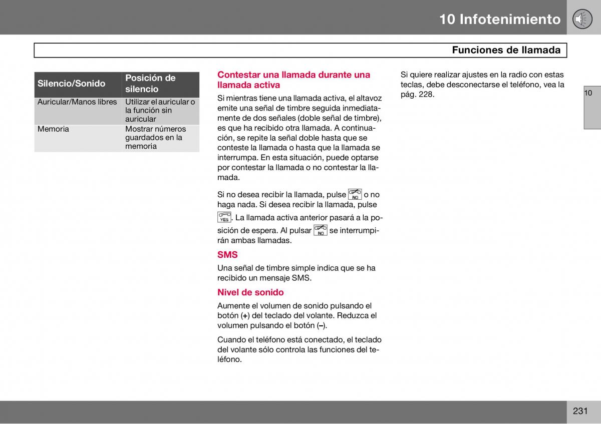 Volvo S60 I 1 manual del propietario / page 232