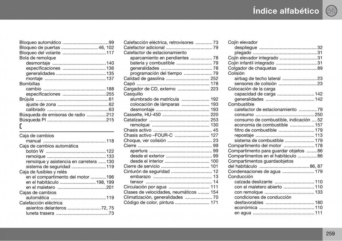 Volvo S60 I 1 manual del propietario / page 260