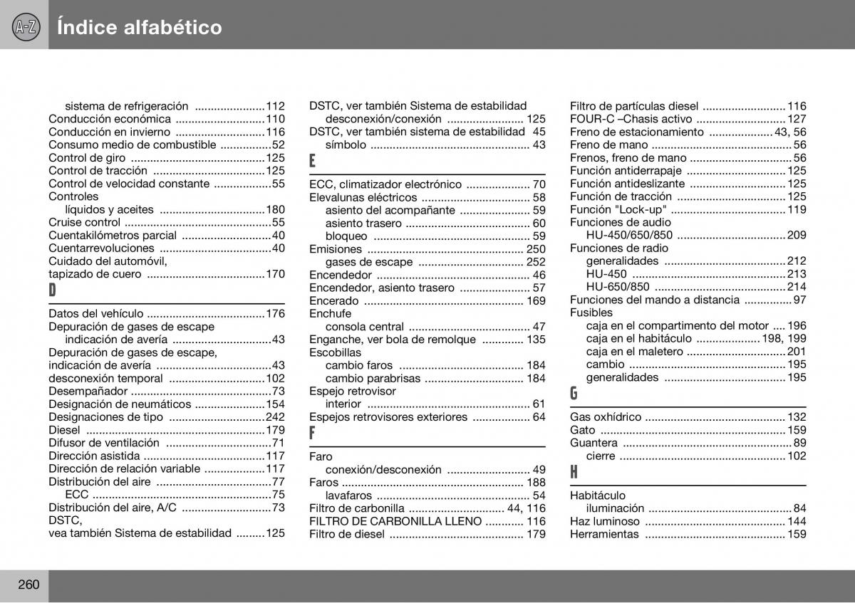 Volvo S60 I 1 manual del propietario / page 261