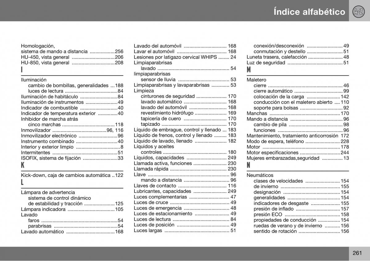 Volvo S60 I 1 manual del propietario / page 262