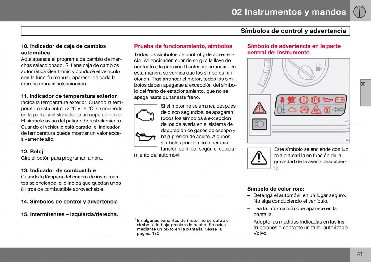 Volvo S60 I 1 manual del propietario / page 42