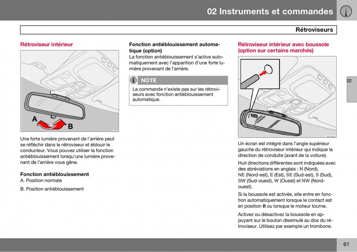 Volvo S60 I 1 manuel du proprietaire / page 62