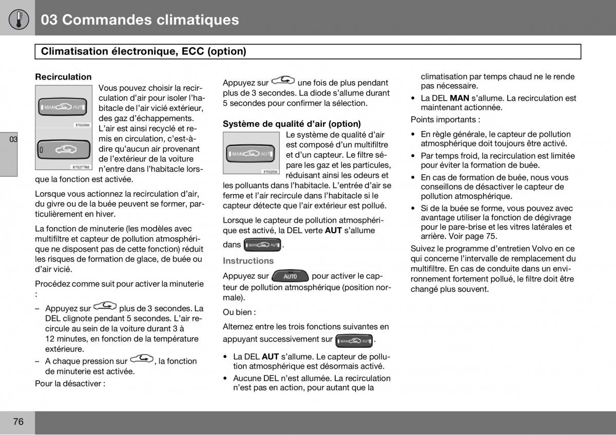 Volvo S60 I 1 manuel du proprietaire / page 77