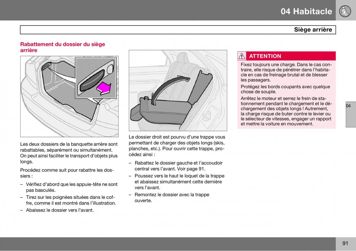 Volvo S60 I 1 manuel du proprietaire / page 92