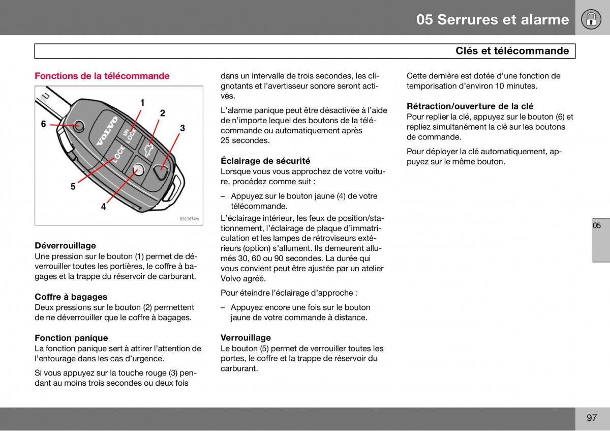 Volvo S60 I 1 manuel du proprietaire / page 98