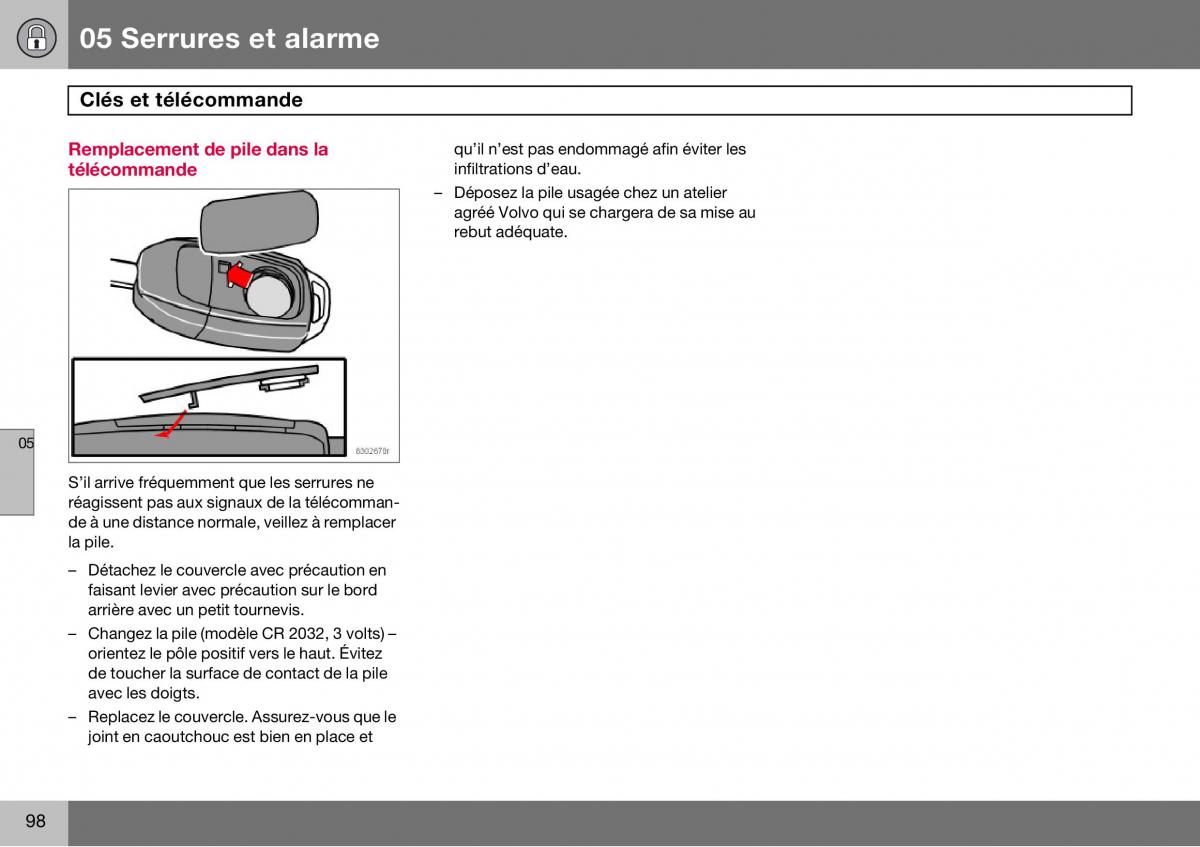 Volvo S60 I 1 manuel du proprietaire / page 99