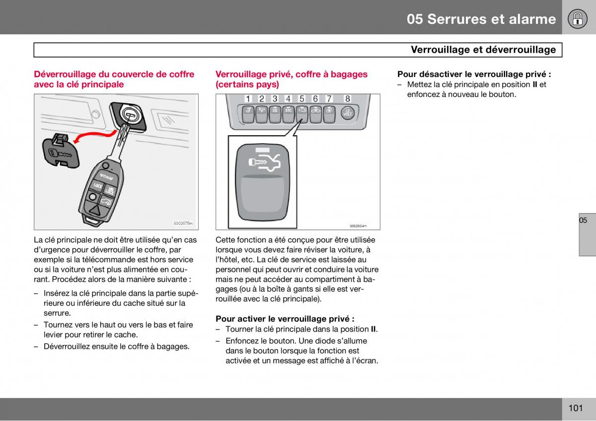 Volvo S60 I 1 manuel du proprietaire / page 102