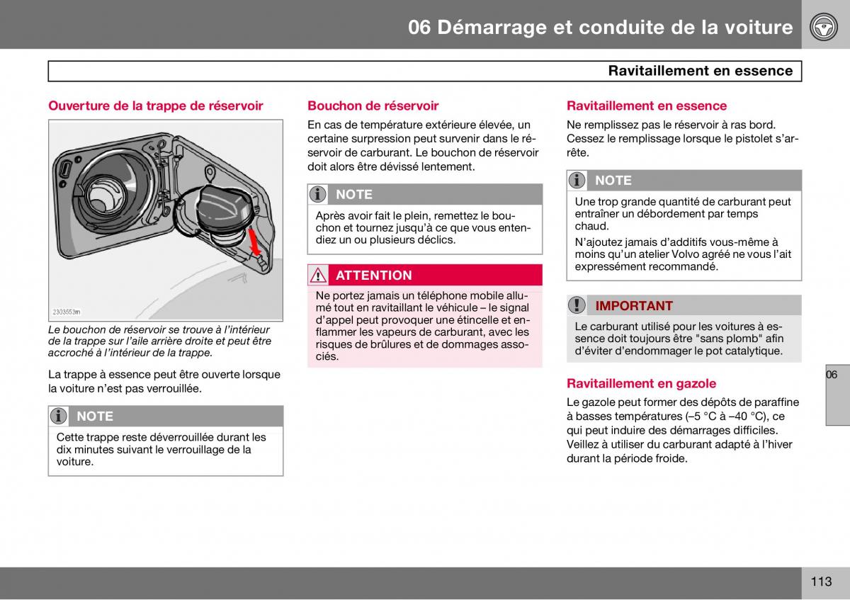 Volvo S60 I 1 manuel du proprietaire / page 114