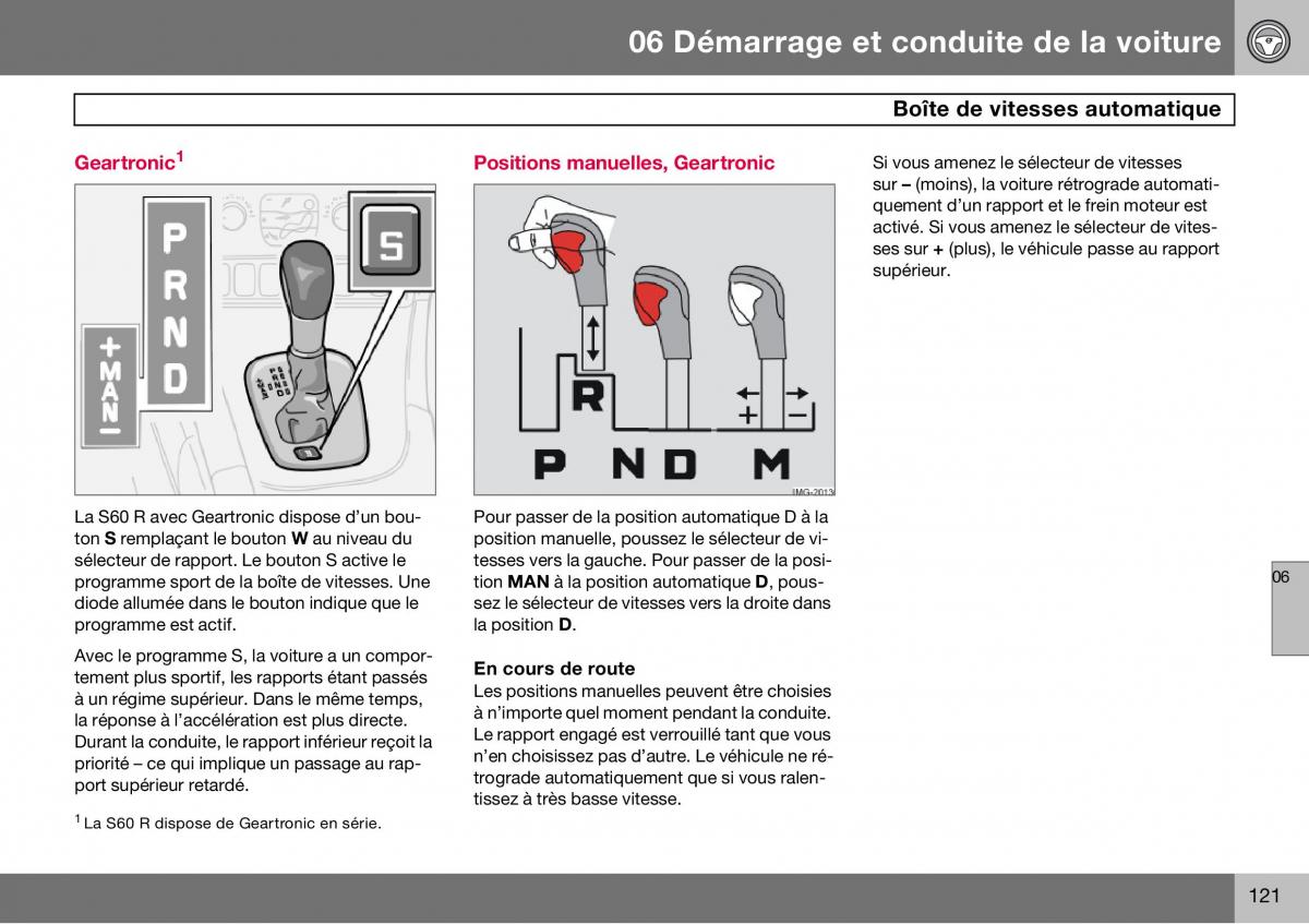 Volvo S60 I 1 manuel du proprietaire / page 122