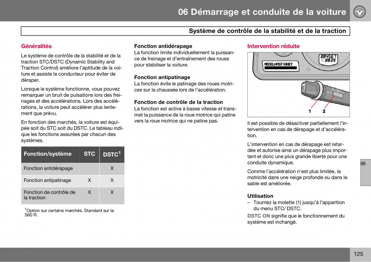 Volvo S60 I 1 manuel du proprietaire / page 126