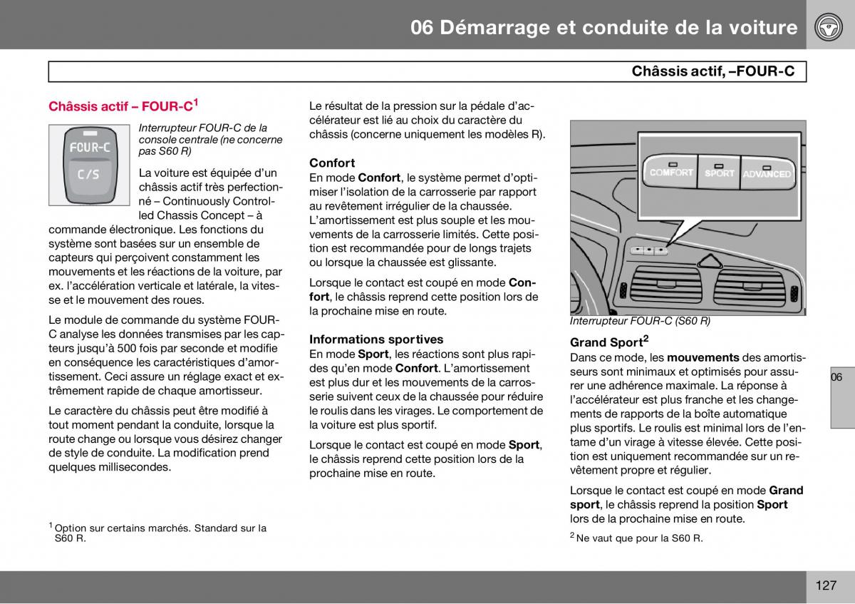 Volvo S60 I 1 manuel du proprietaire / page 128