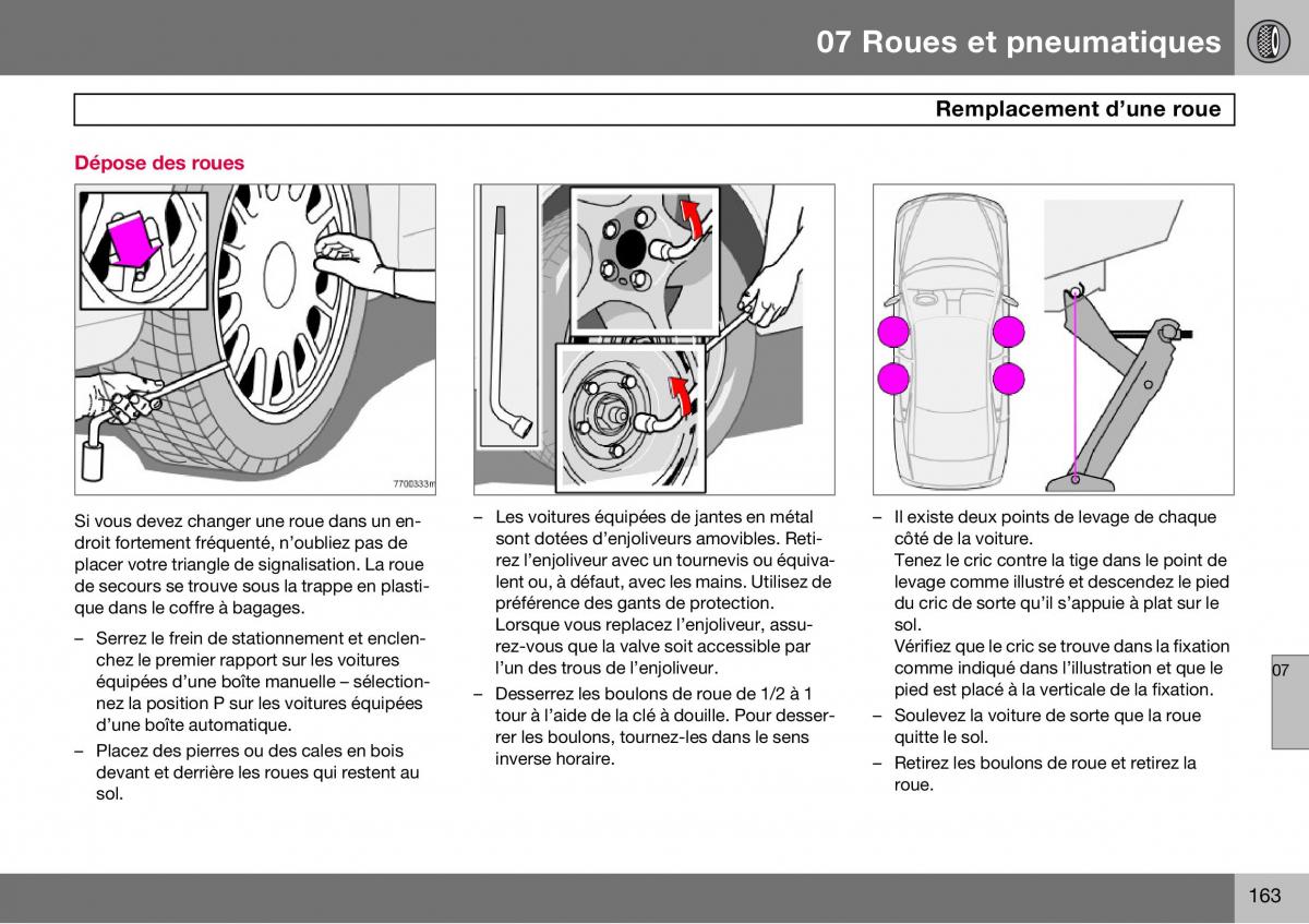 Volvo S60 I 1 manuel du proprietaire / page 164