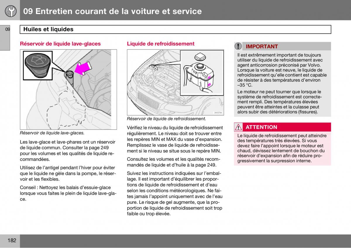 Volvo S60 I 1 manuel du proprietaire / page 183