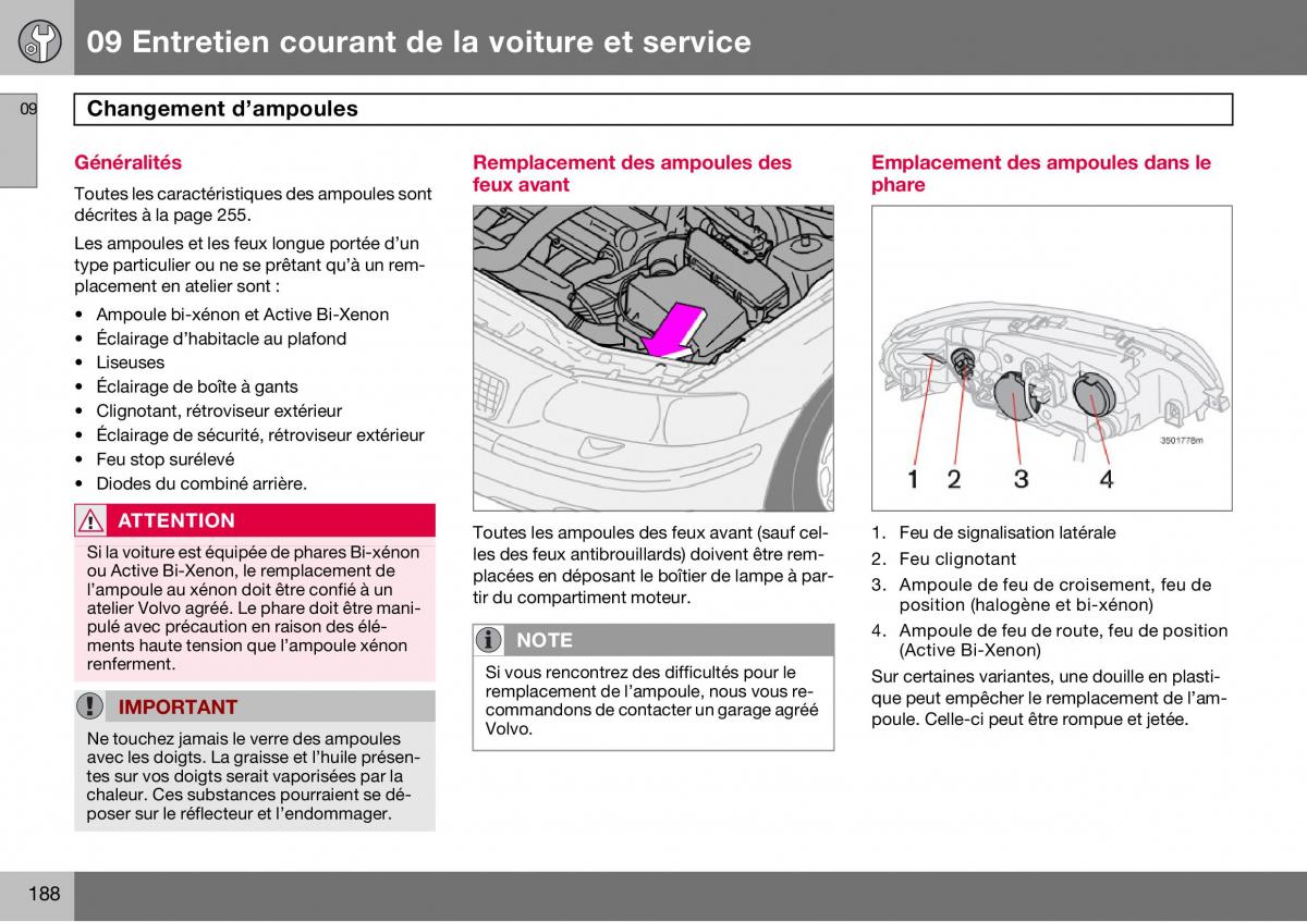 Volvo S60 I 1 manuel du proprietaire / page 189