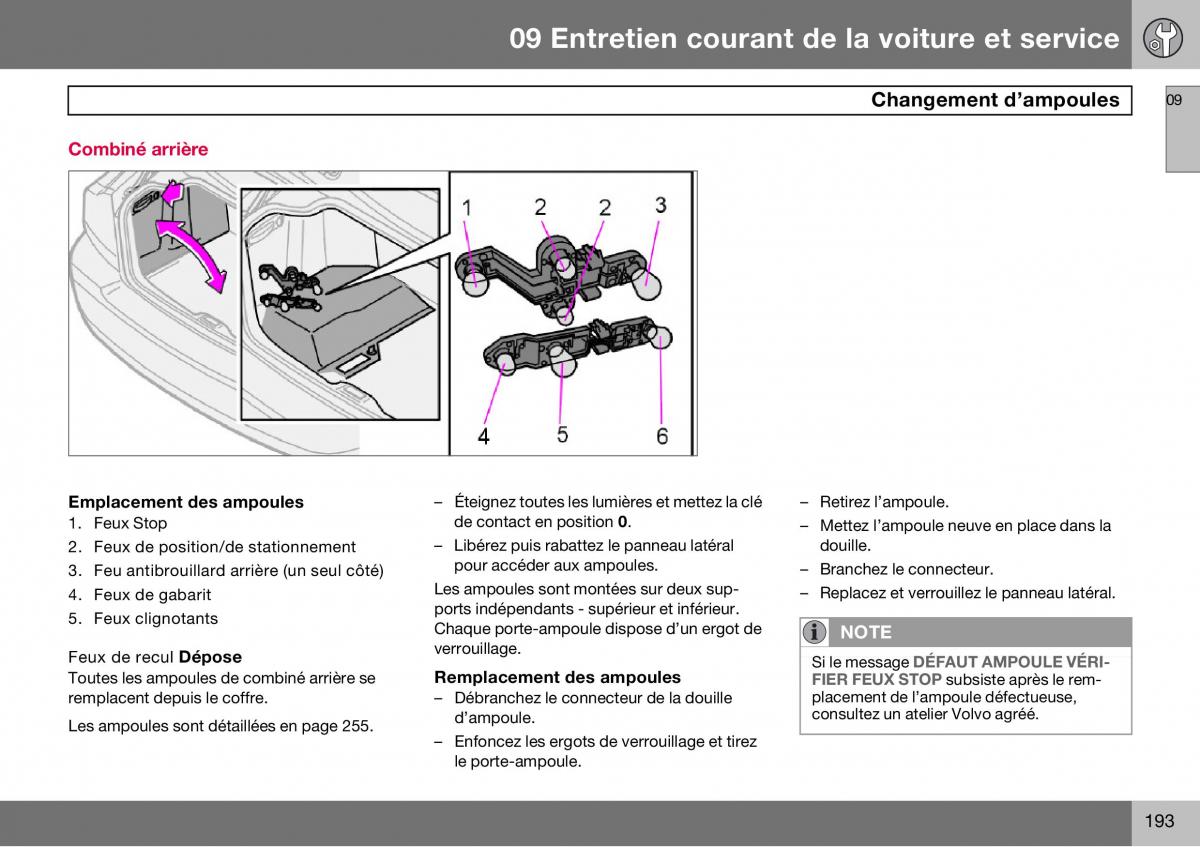 Volvo S60 I 1 manuel du proprietaire / page 194