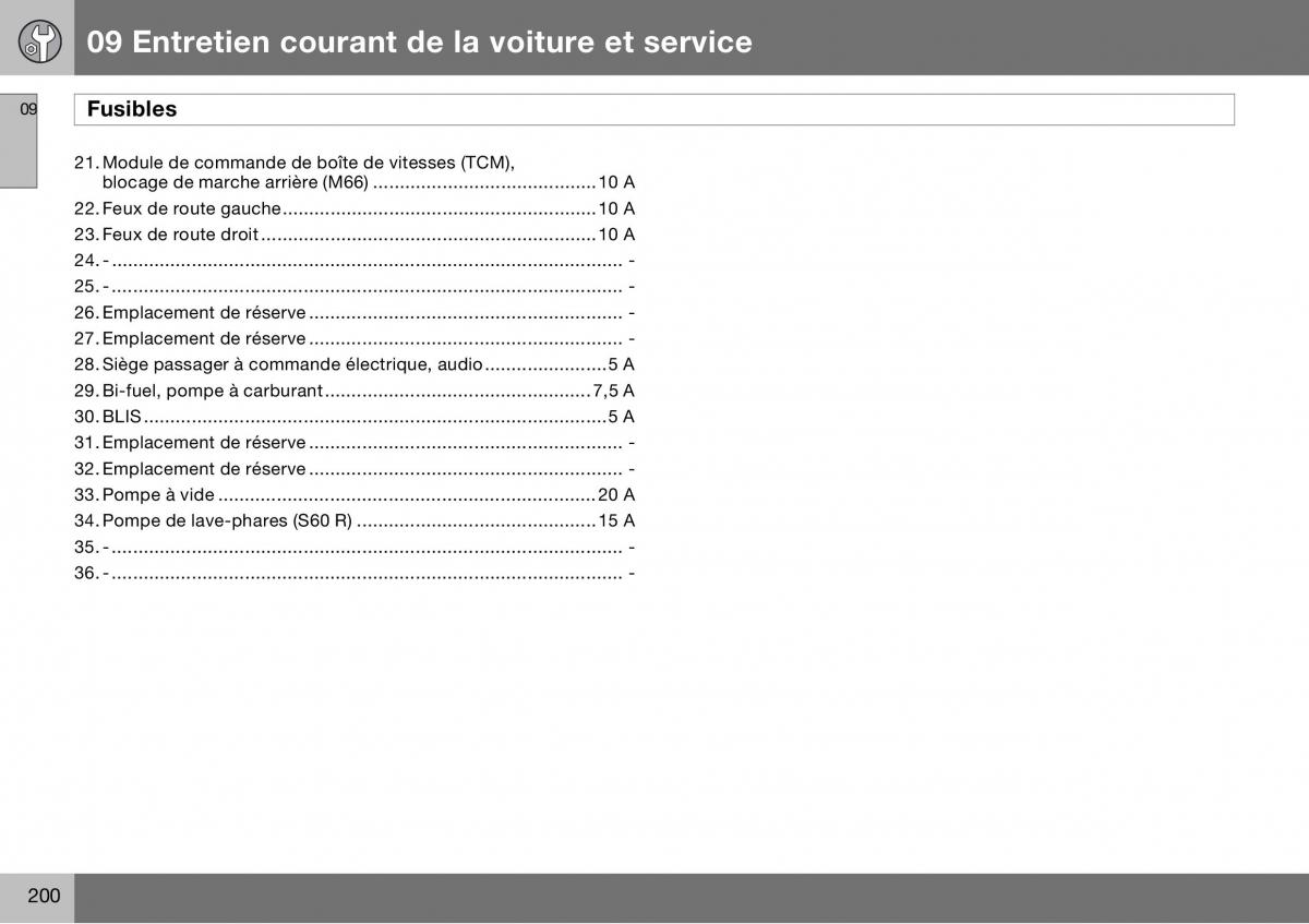 Volvo S60 I 1 manuel du proprietaire / page 201