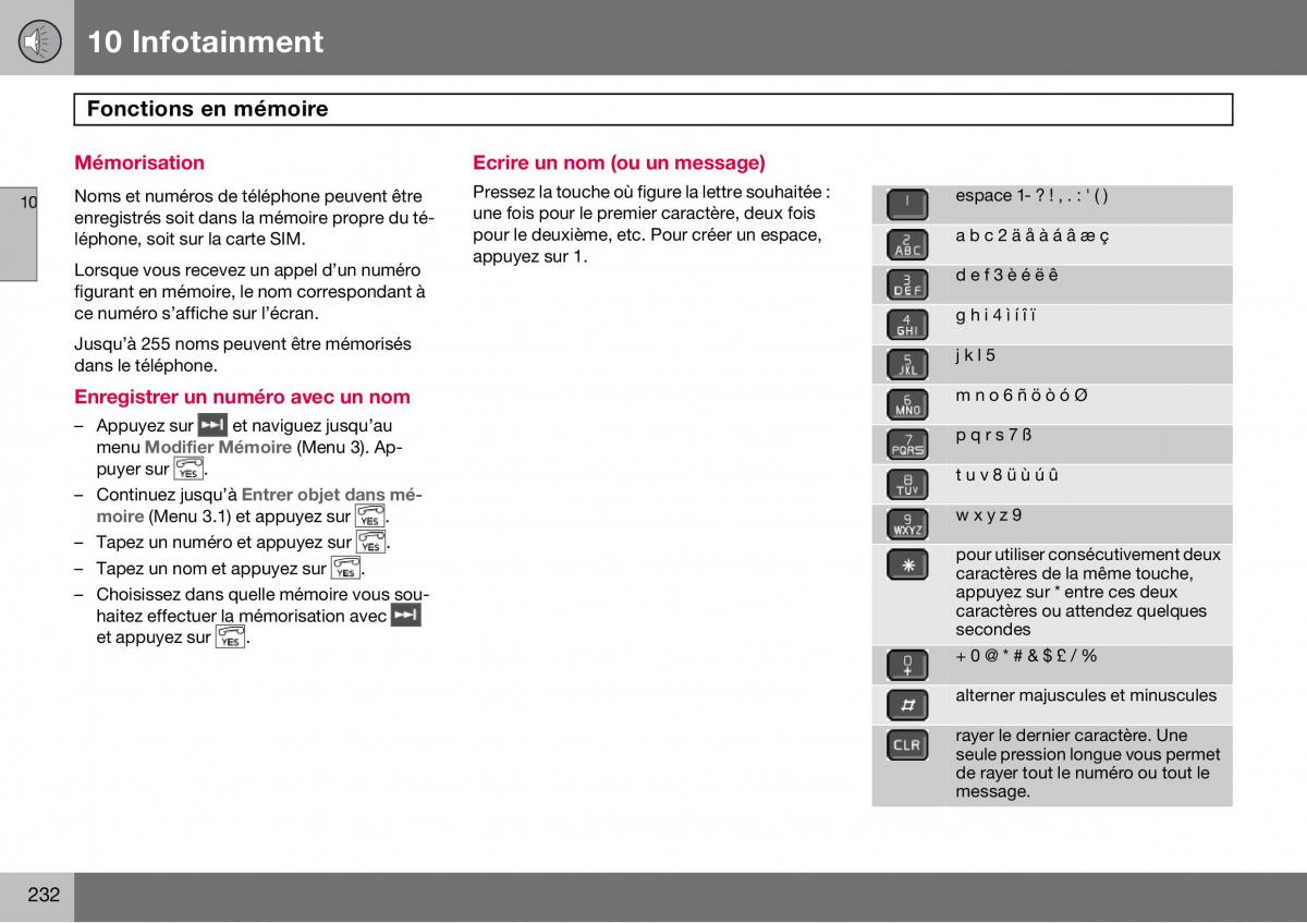 Volvo S60 I 1 manuel du proprietaire / page 233