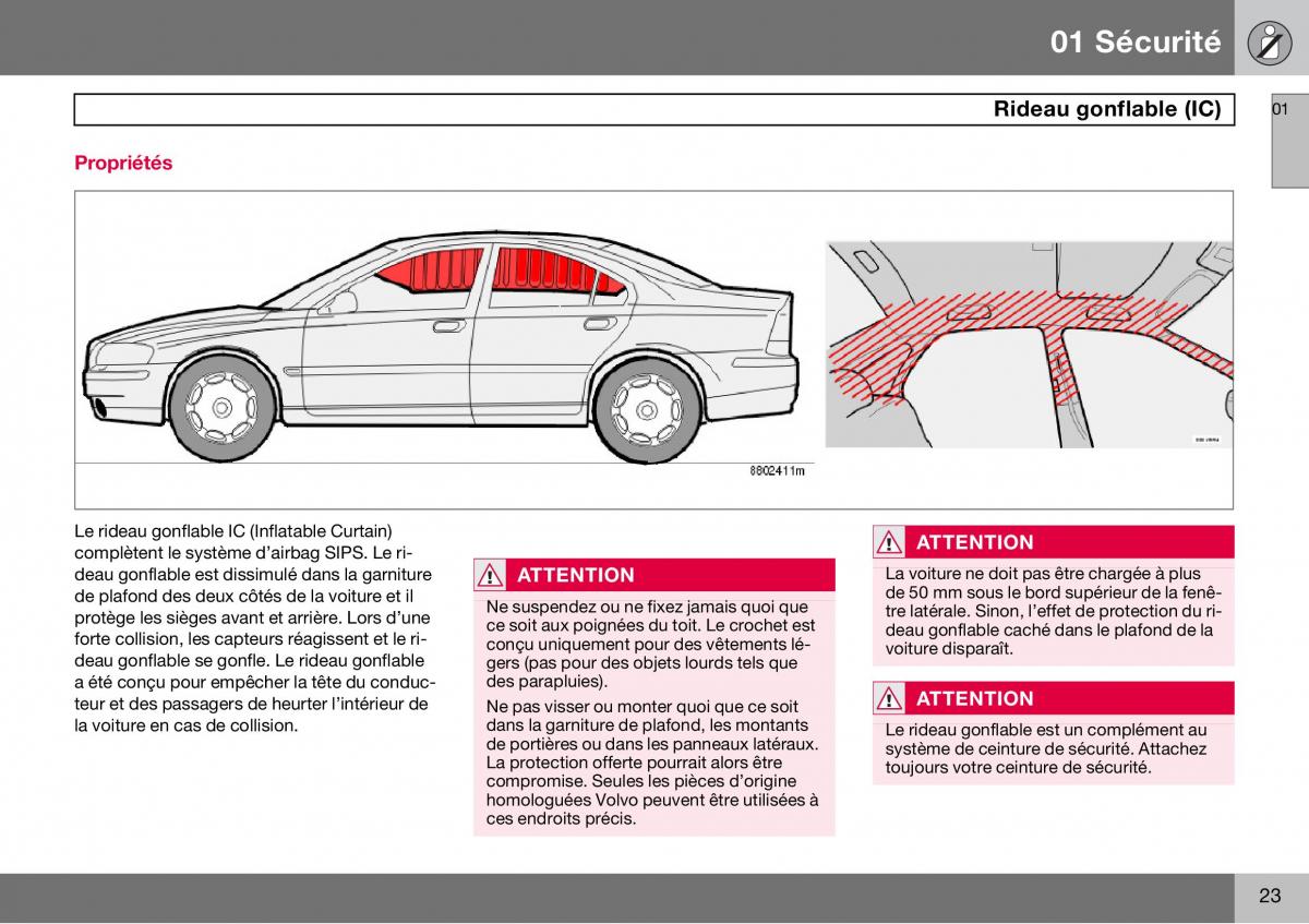 Volvo S60 I 1 manuel du proprietaire / page 24