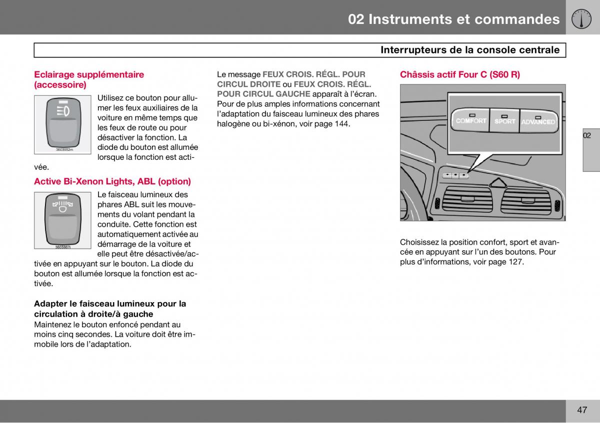 Volvo S60 I 1 manuel du proprietaire / page 48