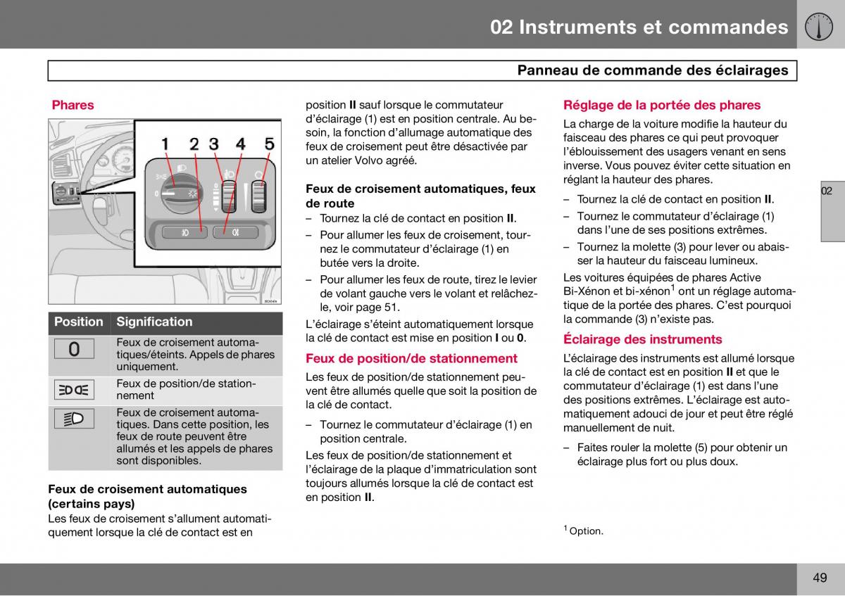 Volvo S60 I 1 manuel du proprietaire / page 50