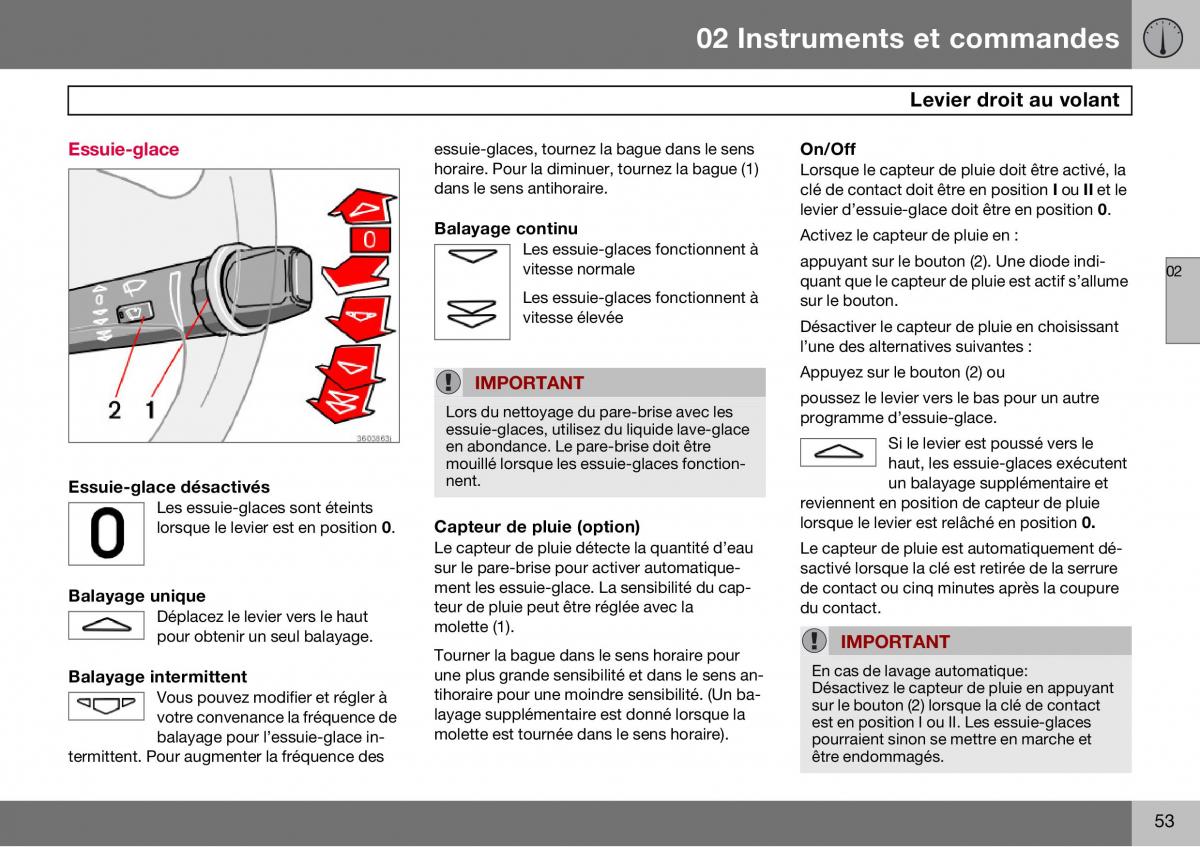 Volvo S60 I 1 manuel du proprietaire / page 54