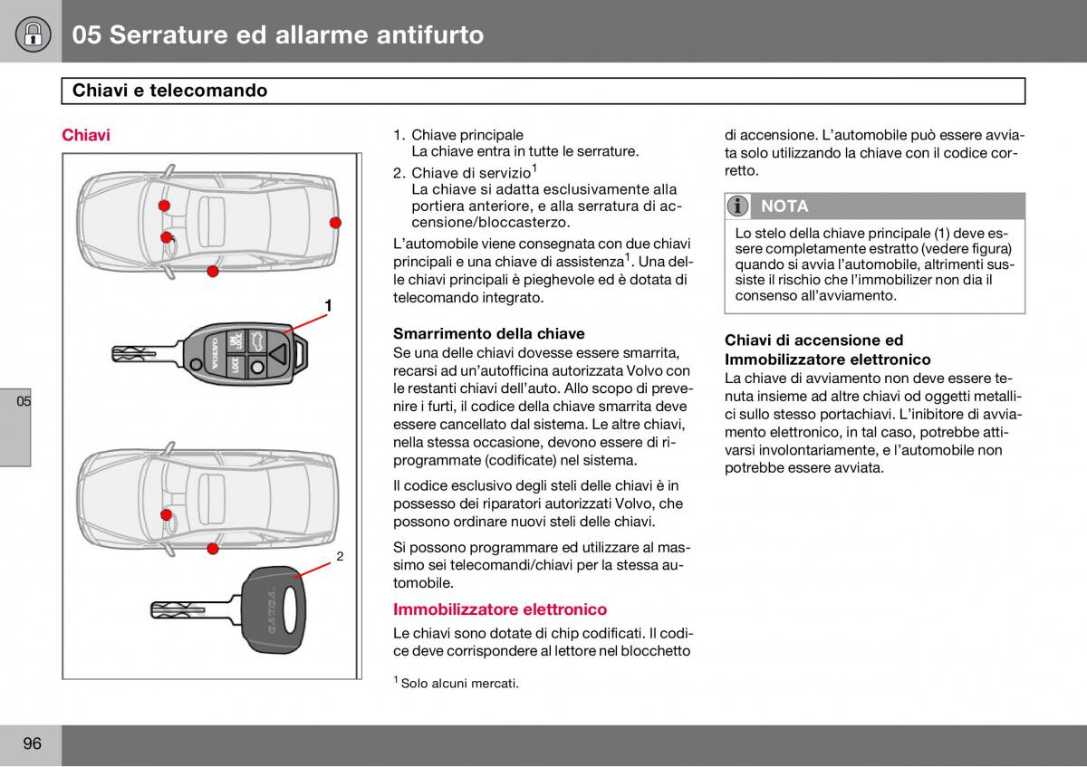 Volvo S60 I 1 manuale del proprietario / page 97