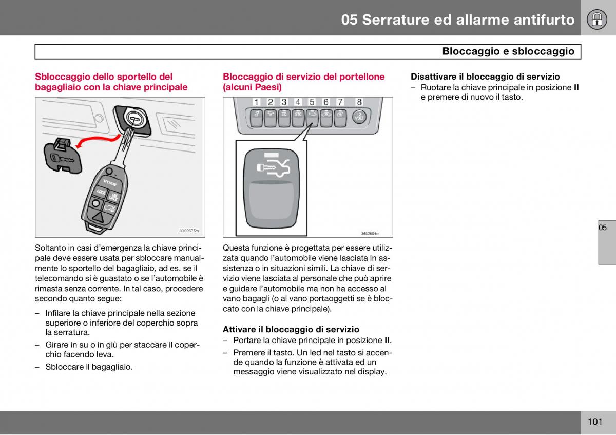 Volvo S60 I 1 manuale del proprietario / page 102