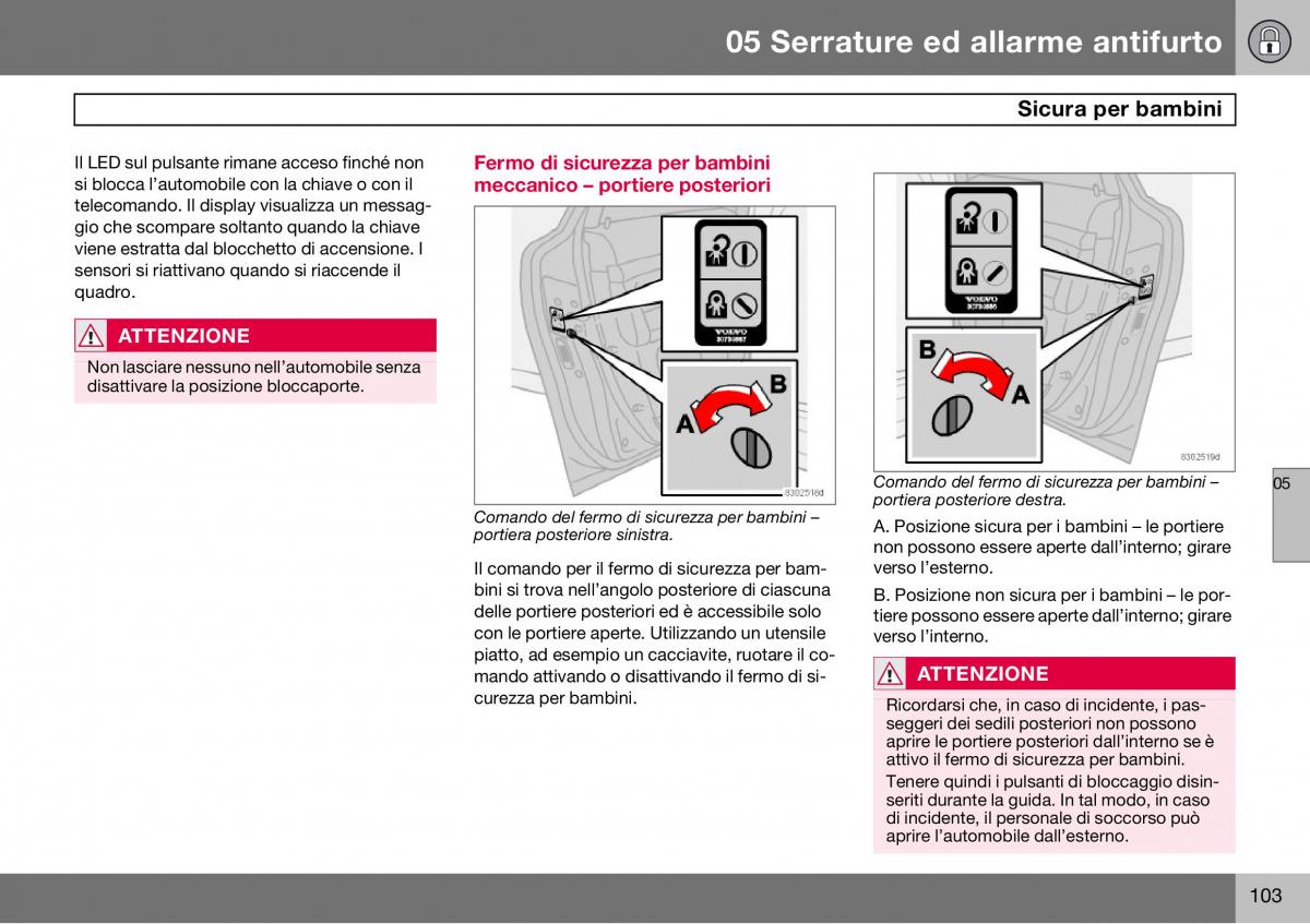 Volvo S60 I 1 manuale del proprietario / page 104