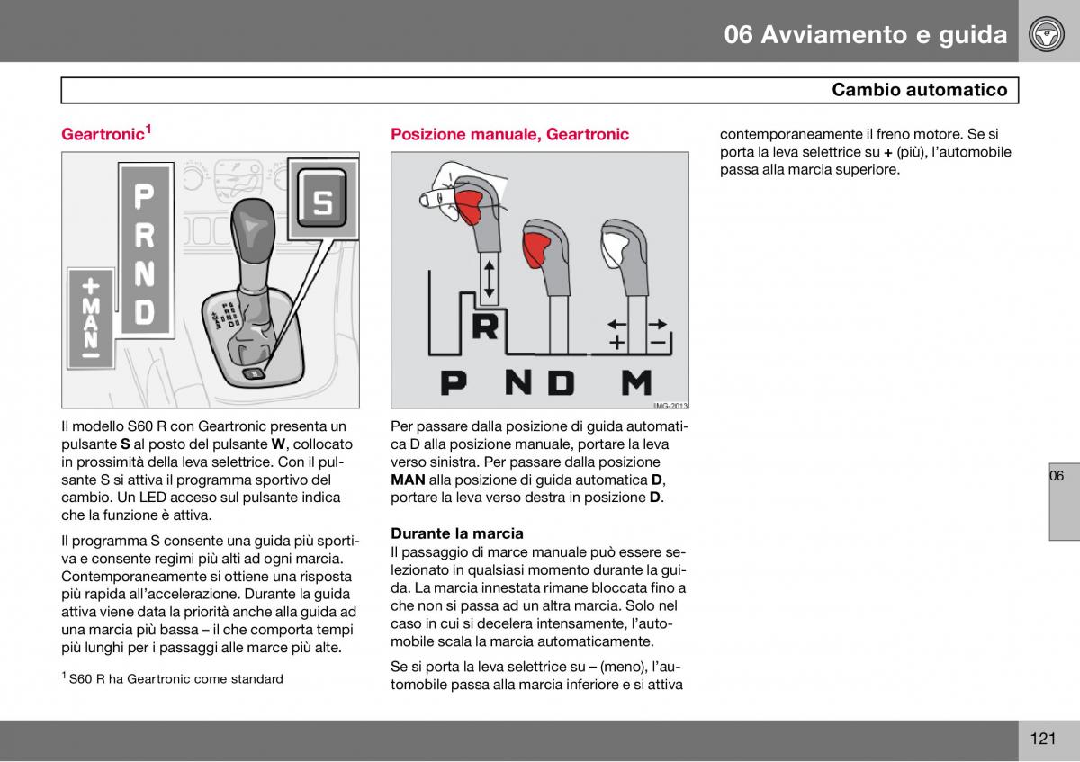 Volvo S60 I 1 manuale del proprietario / page 122