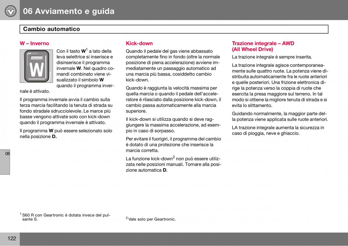 Volvo S60 I 1 manuale del proprietario / page 123