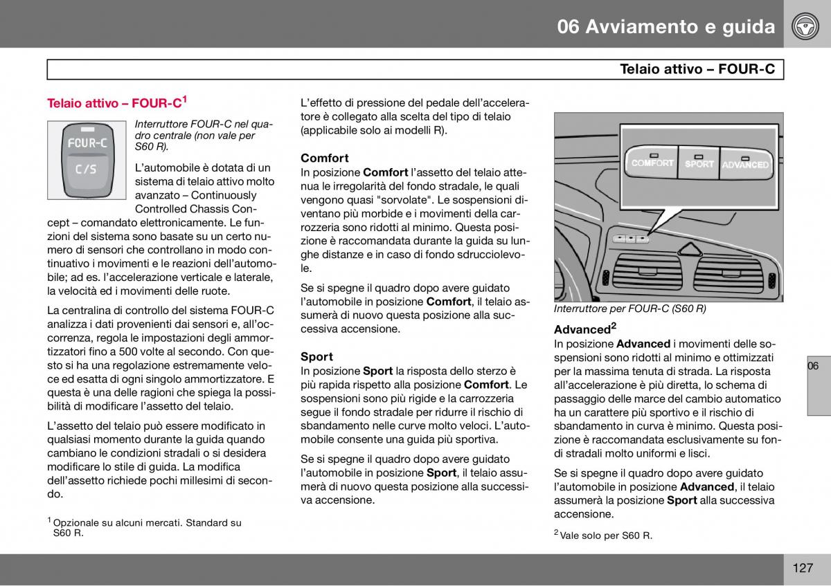 Volvo S60 I 1 manuale del proprietario / page 128