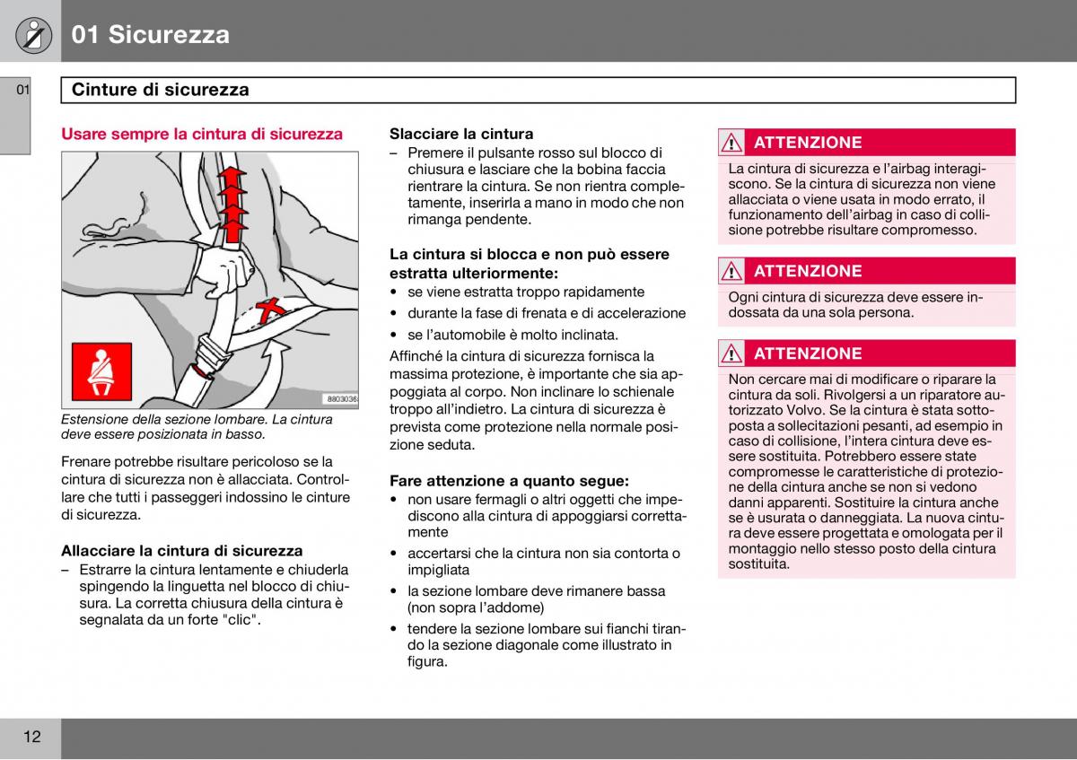 Volvo S60 I 1 manuale del proprietario / page 13