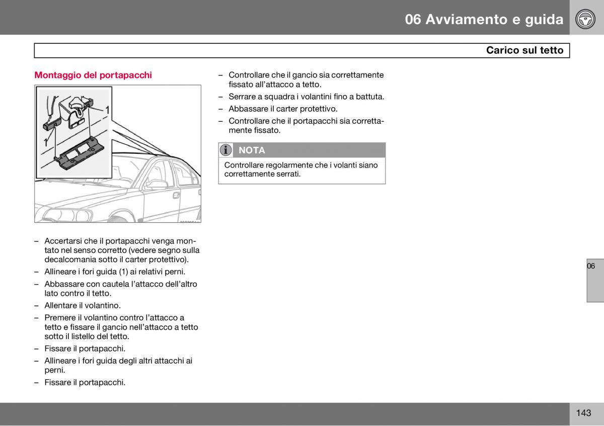 Volvo S60 I 1 manuale del proprietario / page 144