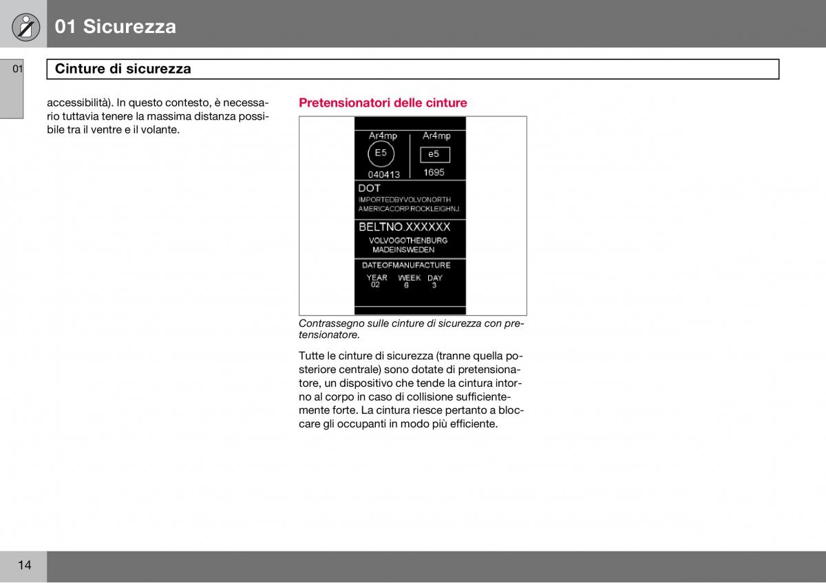 Volvo S60 I 1 manuale del proprietario / page 15