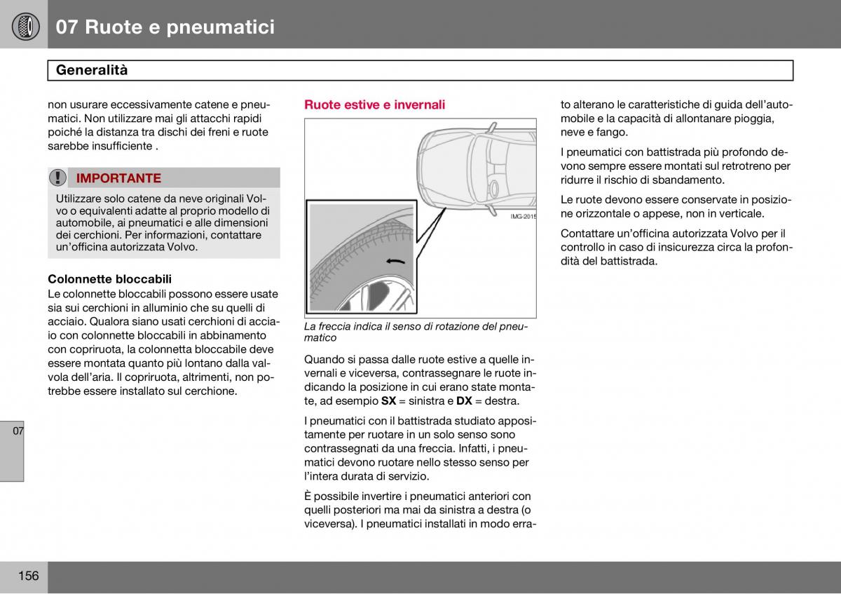 Volvo S60 I 1 manuale del proprietario / page 157