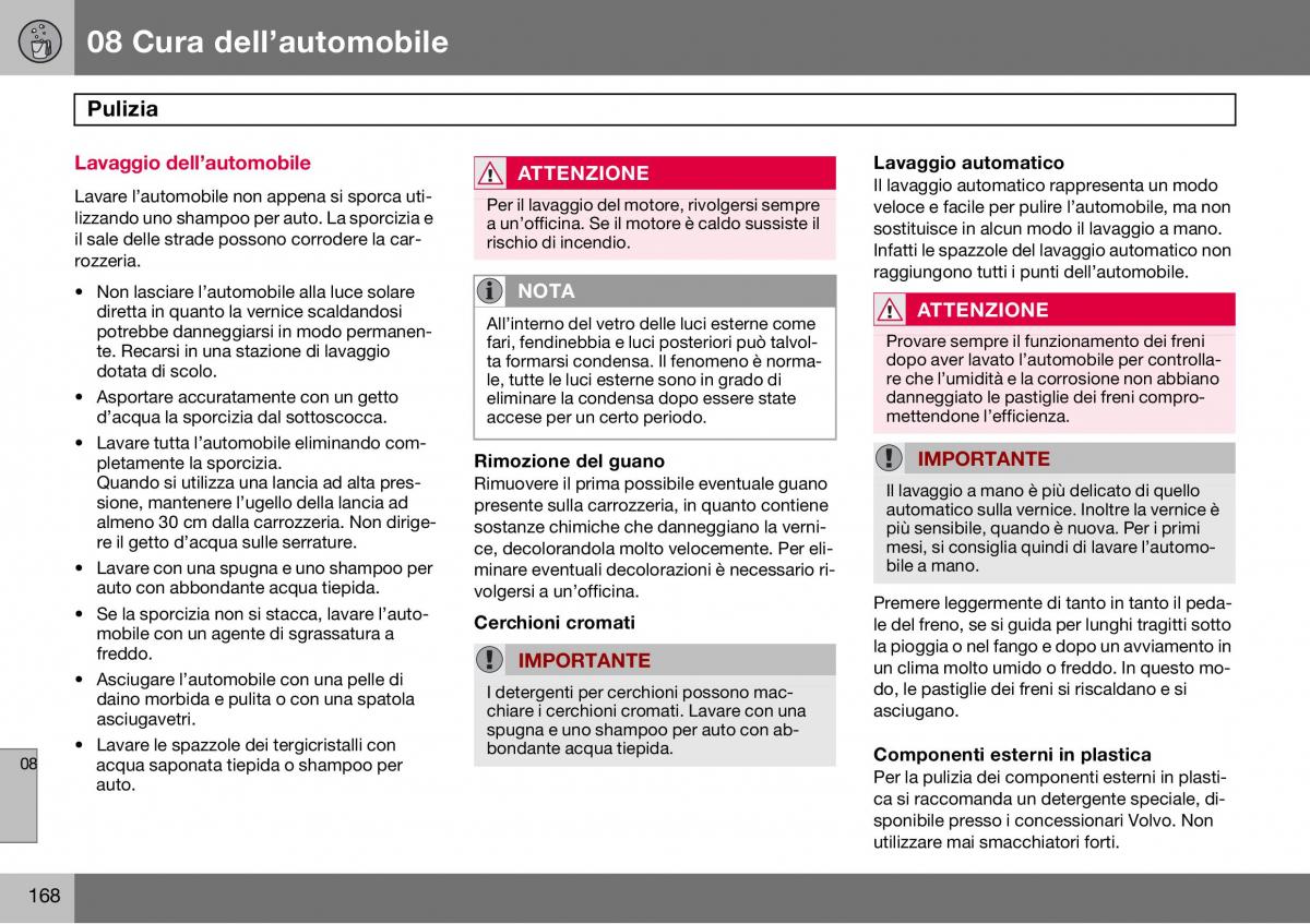 Volvo S60 I 1 manuale del proprietario / page 169