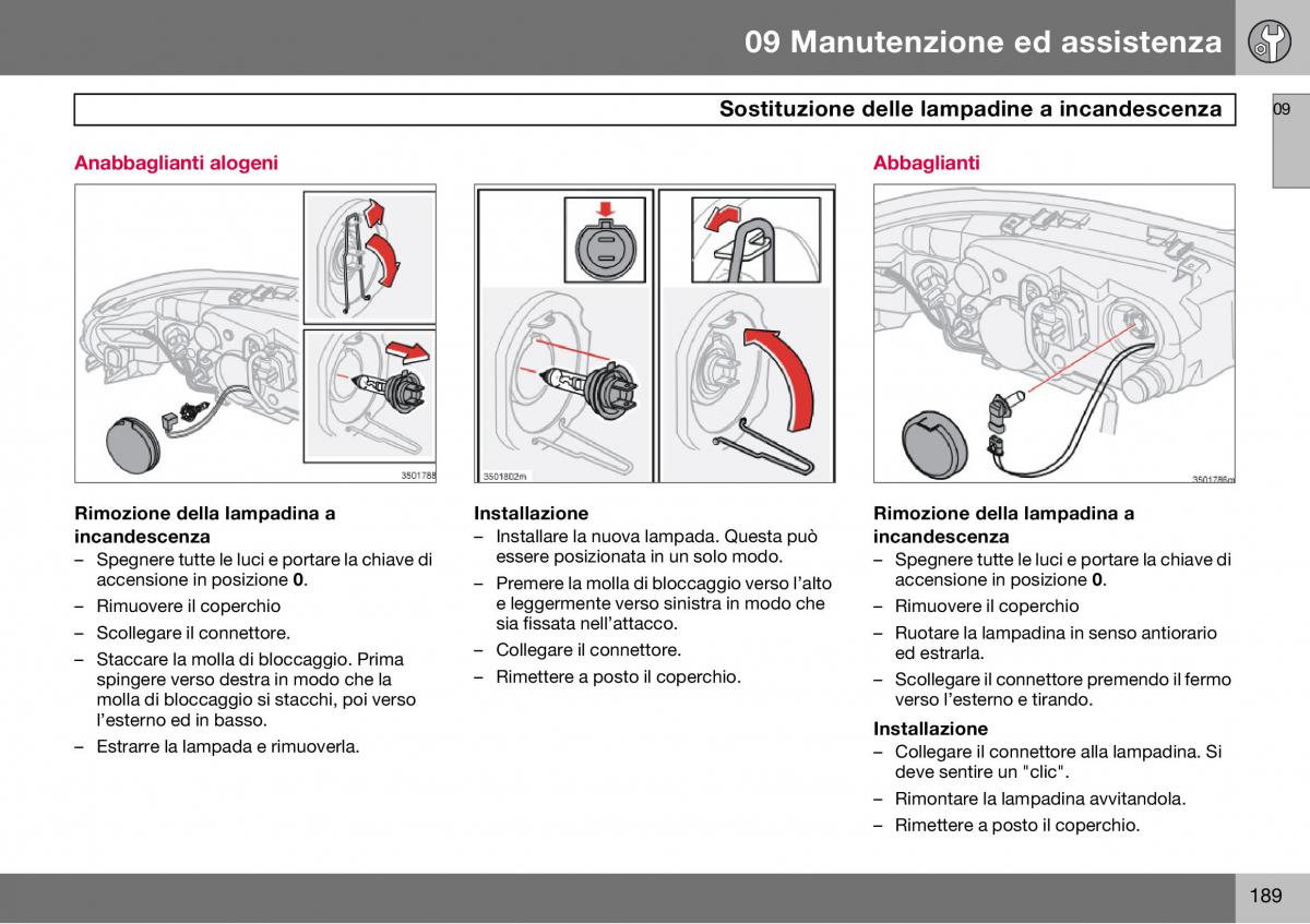 Volvo S60 I 1 manuale del proprietario / page 190